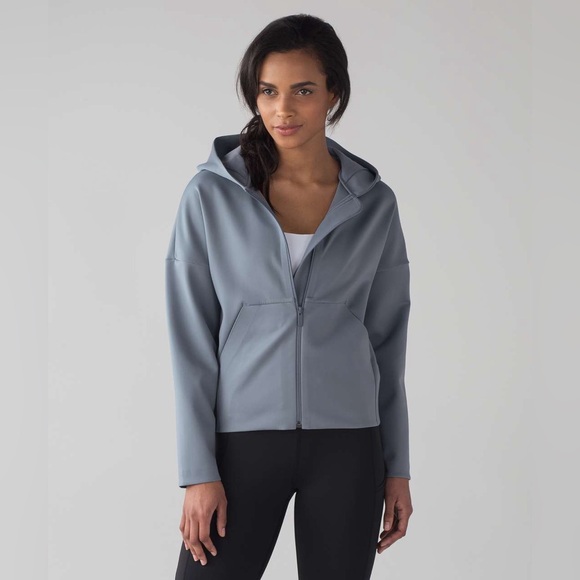 Lululemon✨Shaped Jacket•Air Warp Expression Graphic Hoodie•Sterling blue•NWOT• 6 - Picture 7 of 10